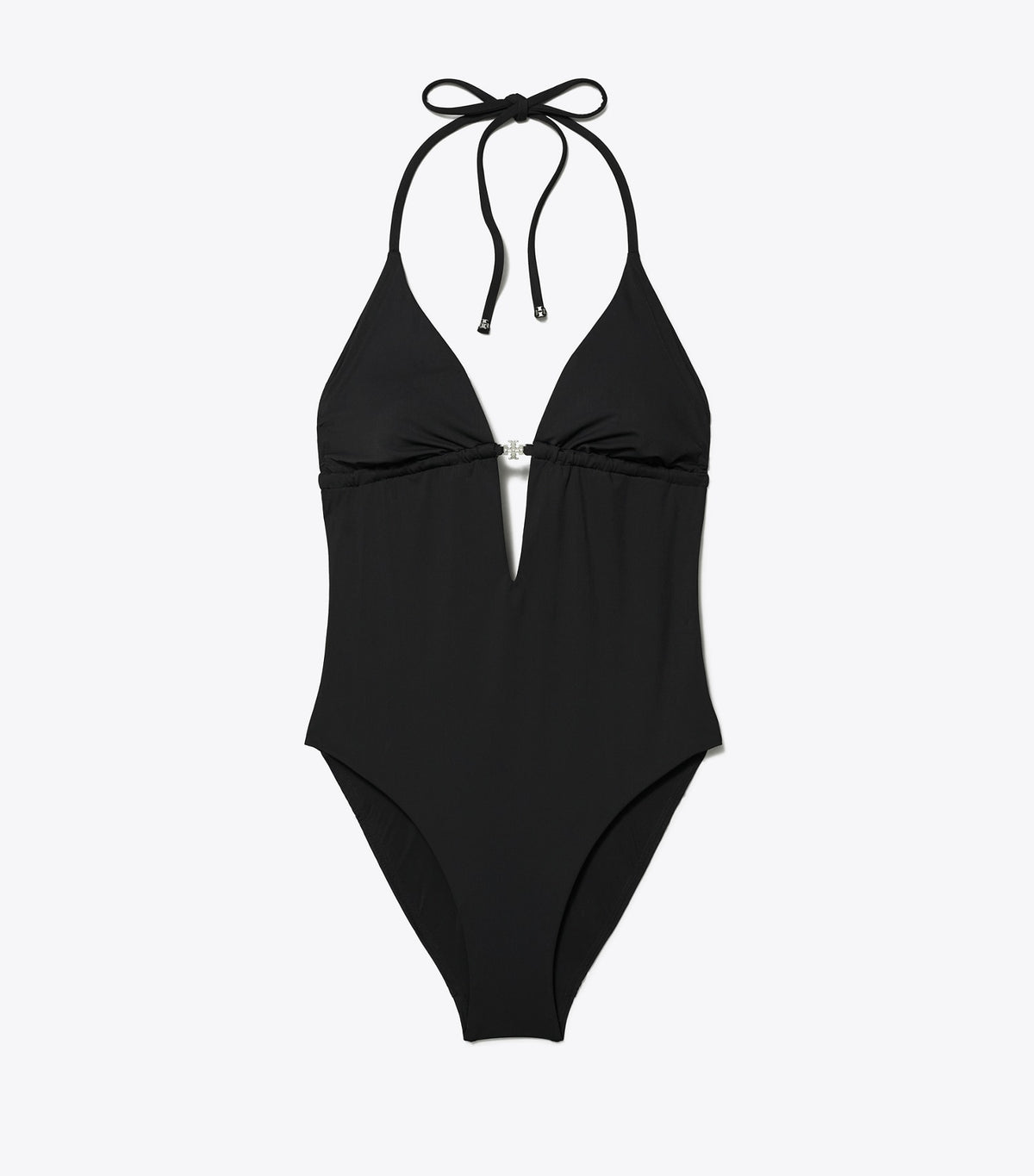 Halterneck Swimsuit - Black | Tory Burch Essential