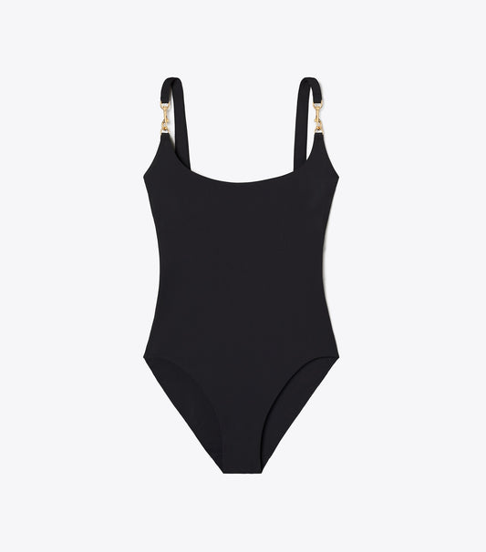 Clip Swimsuit - Black | Tory Burch Trusted