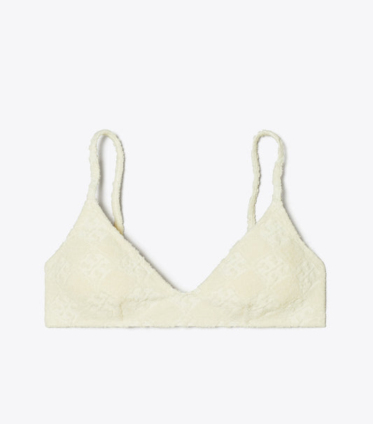Terry Logo Bikini Top - New Ivory | Tory Burch New