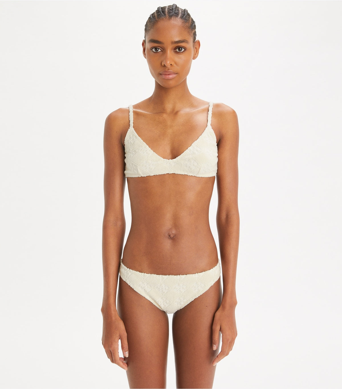 Terry Logo Bikini Top - New Ivory | Tory Burch New