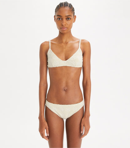 Terry Logo Bikini Top - New Ivory | Tory Burch New