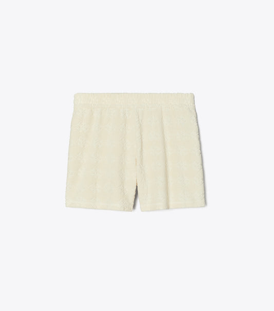Terry Jacquard Logo Short - New Ivory | Tory Burch Essential