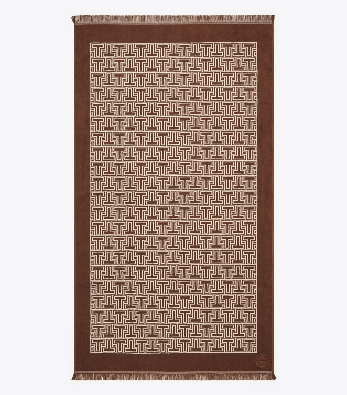 T-Tile Beach Towel - Brown | Tory Burch Premium