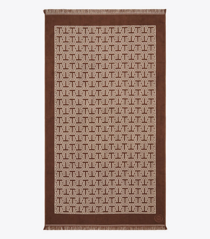 T-Tile Beach Towel - Brown | Tory Burch Premium