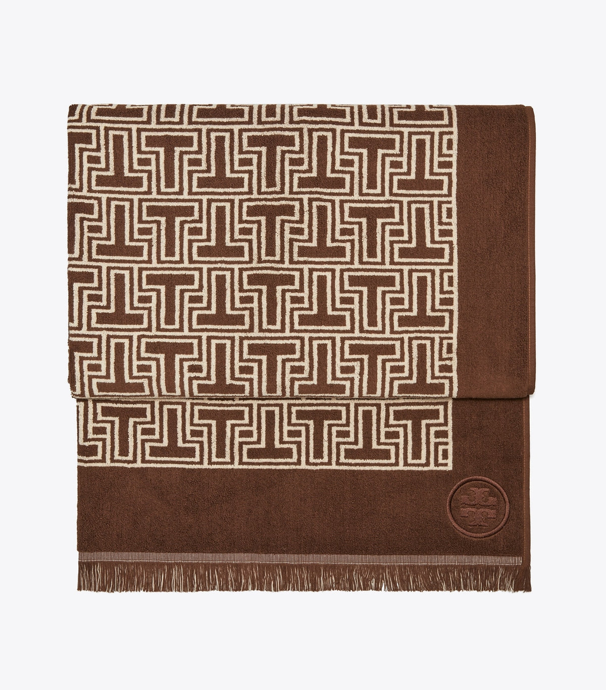 T-Tile Beach Towel - Brown | Tory Burch Premium