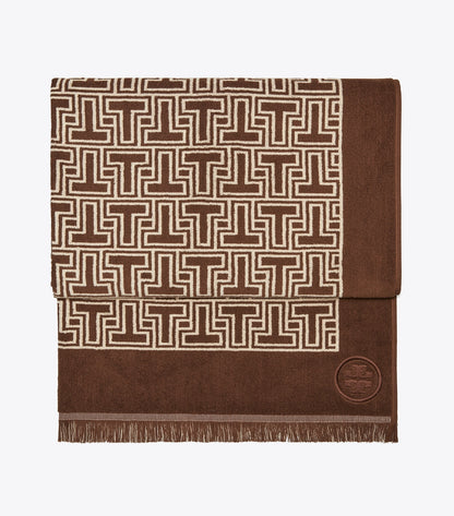 T-Tile Beach Towel - Brown | Tory Burch Premium