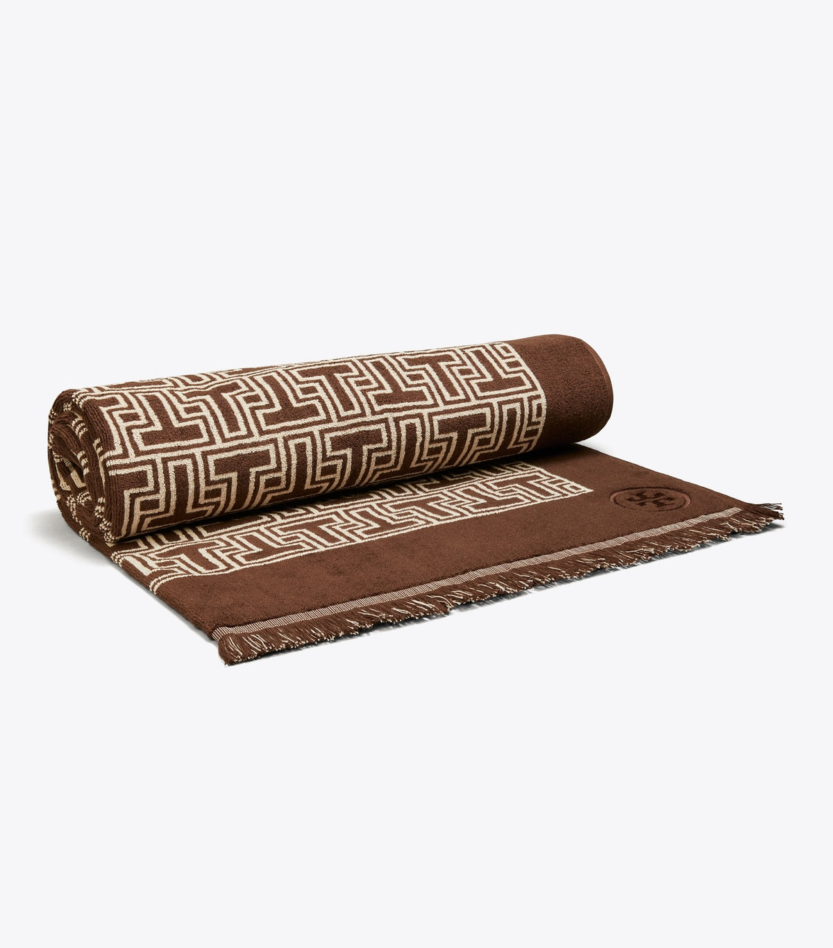T-Tile Beach Towel - Brown | Tory Burch Premium