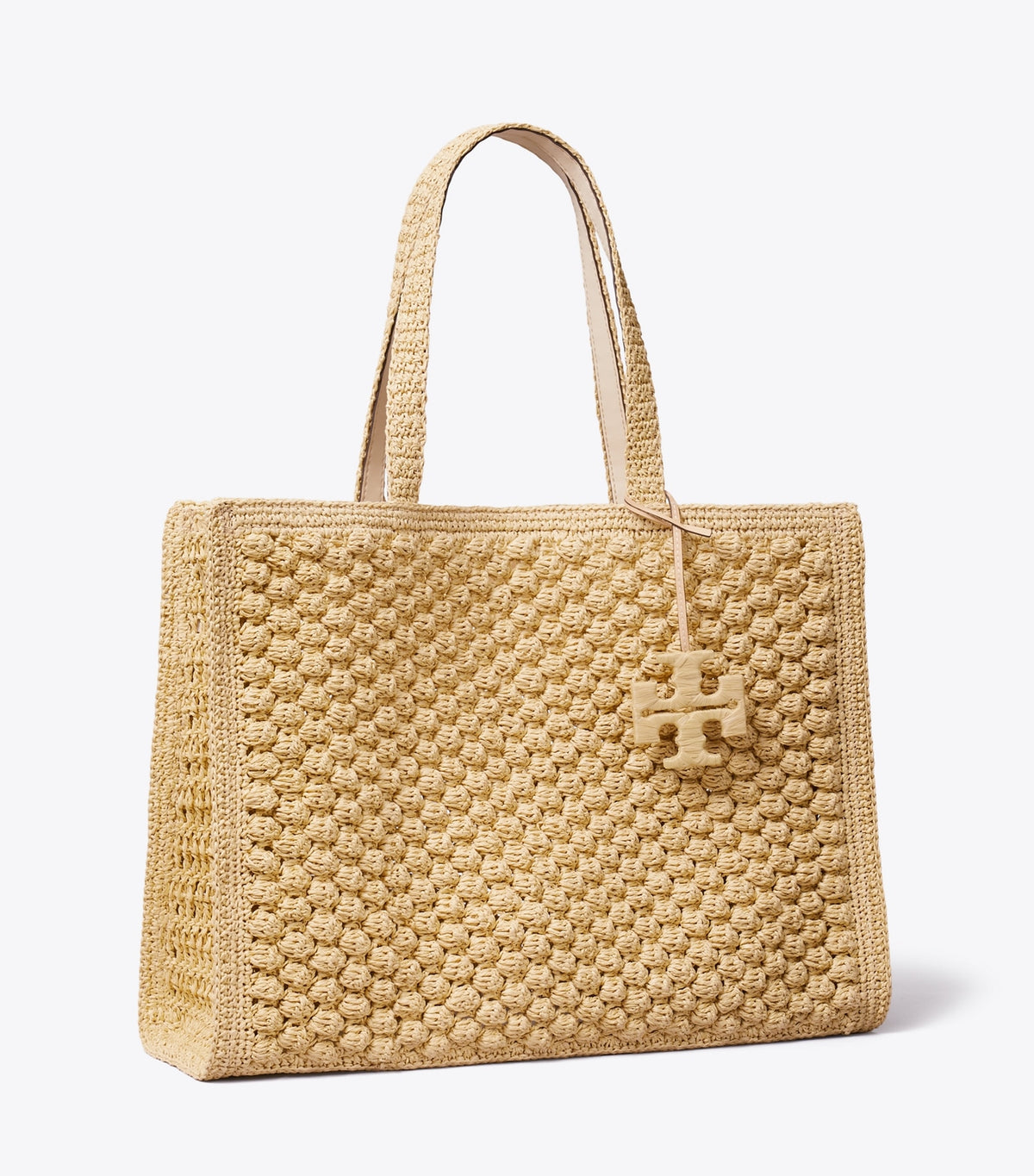 Large Ella Hand-Crocheted Popcorn Tote - Natural | Tory Burch Top Pick
