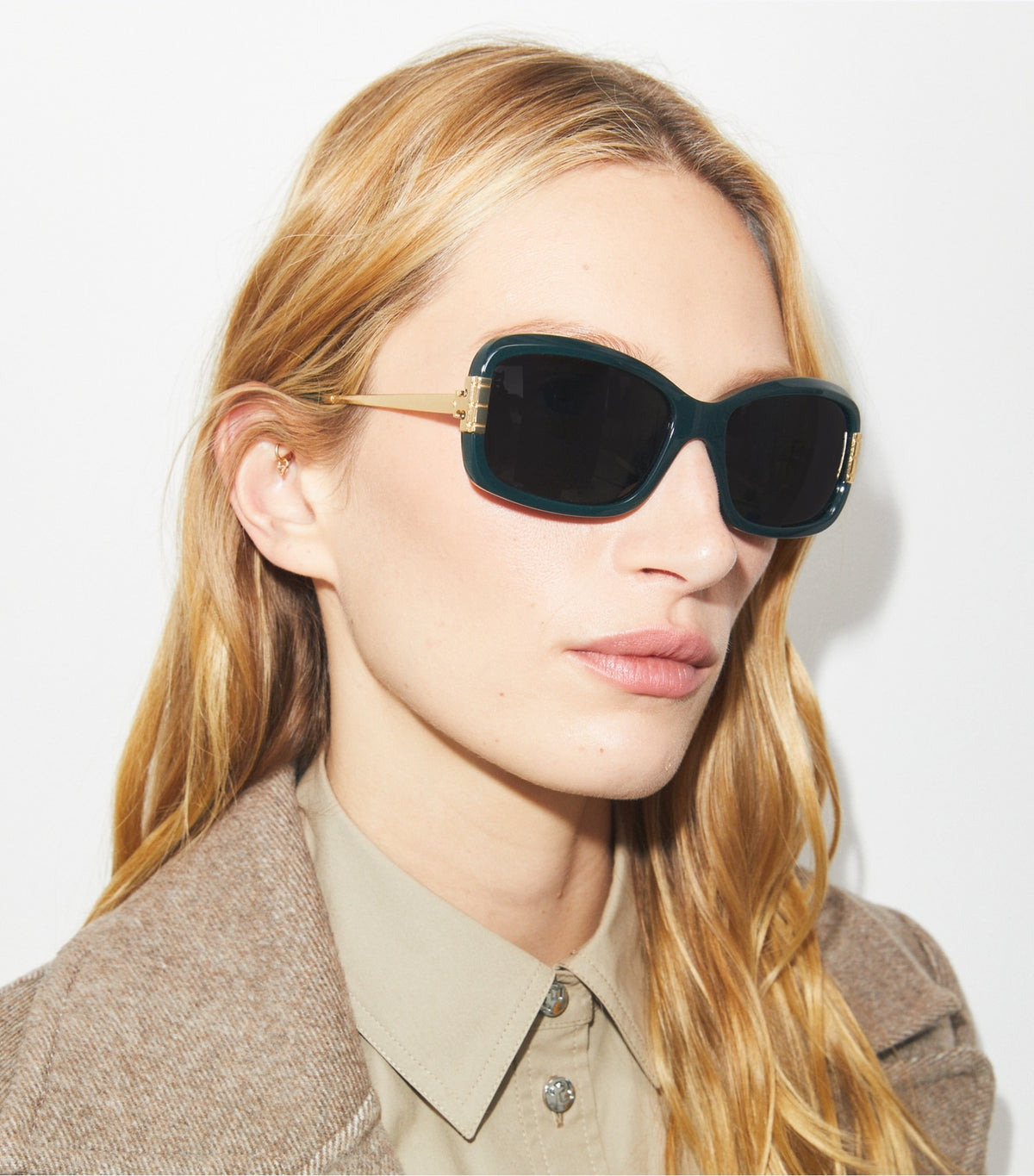 Eleanor Rectangle Sunglasses - Black/Grey Gradient | Tory Burch Premium