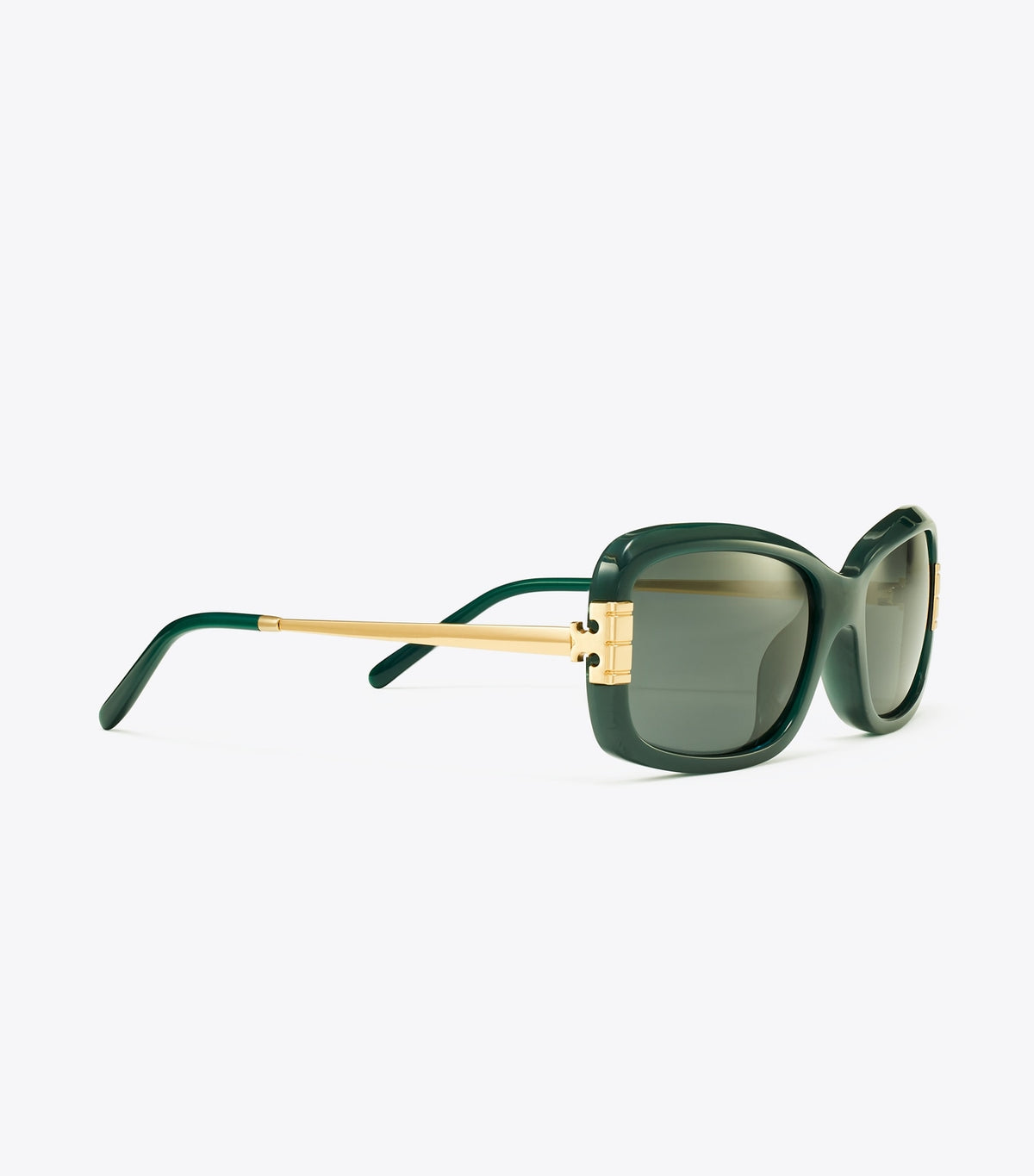 Eleanor Rectangle Sunglasses - Dark Green/Dark Grey | Tory Burch Essential