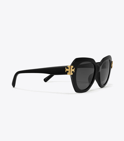 Eleanor Cat-Eye Sunglasses - Black/Dark Grey | Tory Burch Value