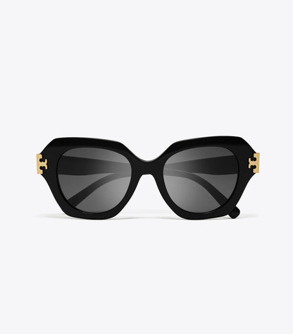 Eleanor Cat-Eye Sunglasses - Black/Dark Grey | Tory Burch Value