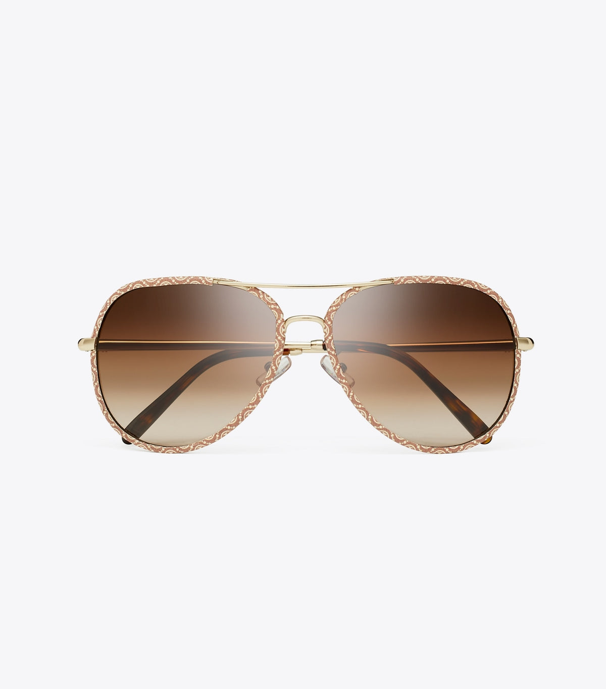 Eleanor Pilot Sunglasses - Light Gold/T Monogram/Brown Gradient | Tory Burch Quality