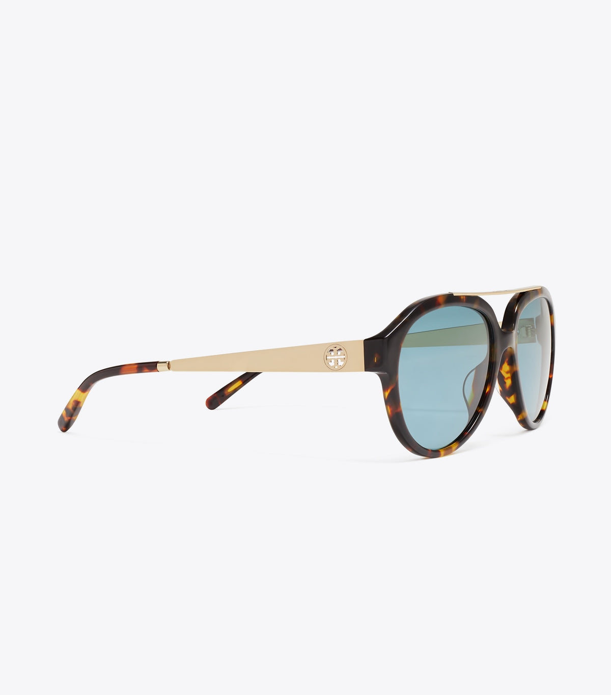 Miller Pilot Sunglasses - Tortoise/Petrol Green | Tory Burch Smart Buy