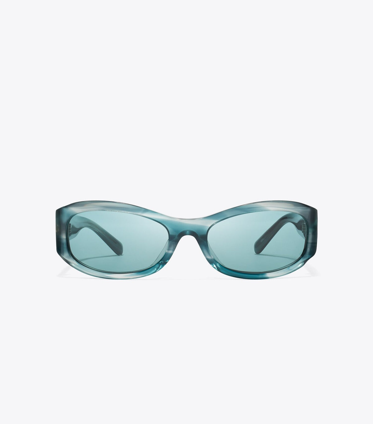 Miller Rectangle Sunglasses - Teal Striated/Petrol Green | Tory Burch Deals