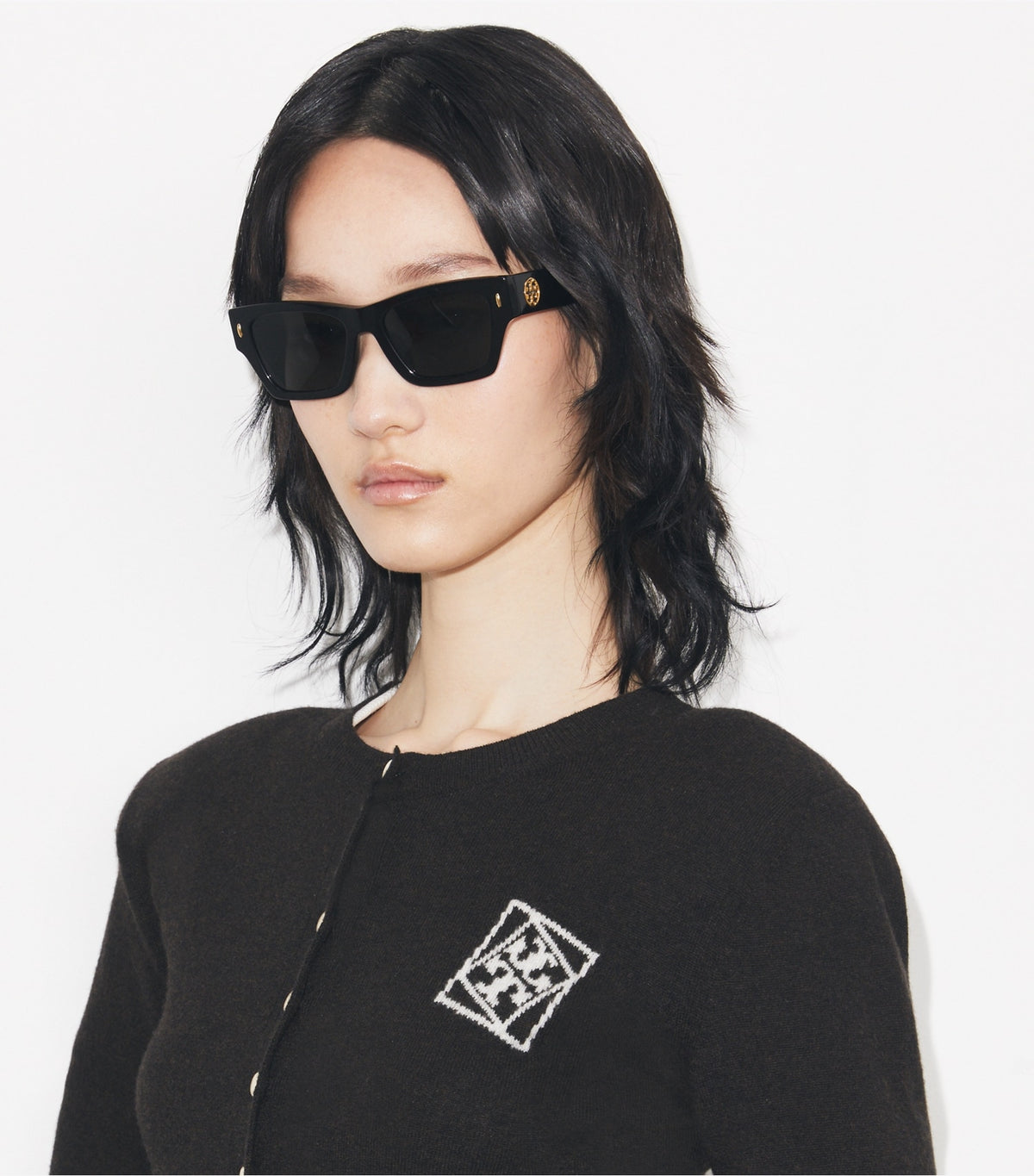 Miller Geometric Sunglasses - Black | Tory Burch Smart Buy