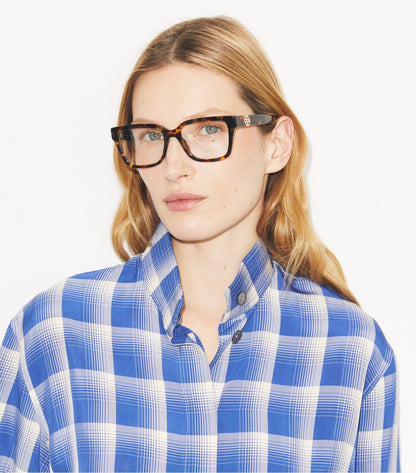 Miller Square Eyeglasses - Dark Tortoise | Tory Burch New