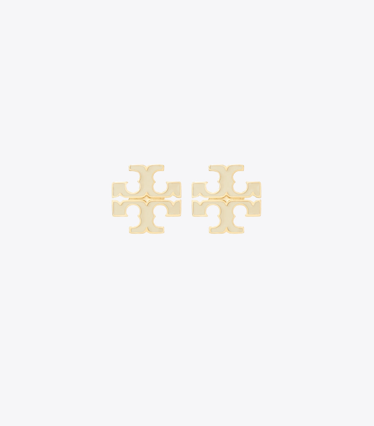 Small Icon Enamel Stud Earrings - New Ivory | Tory Burch Latest