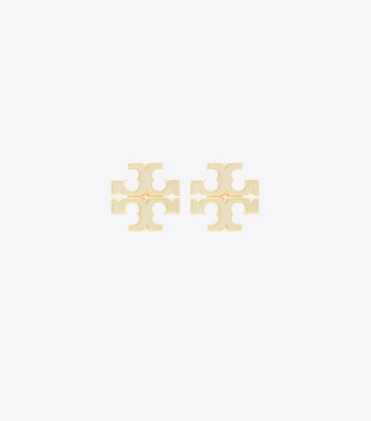 Small Icon Enamel Stud Earrings - New Ivory | Tory Burch Latest