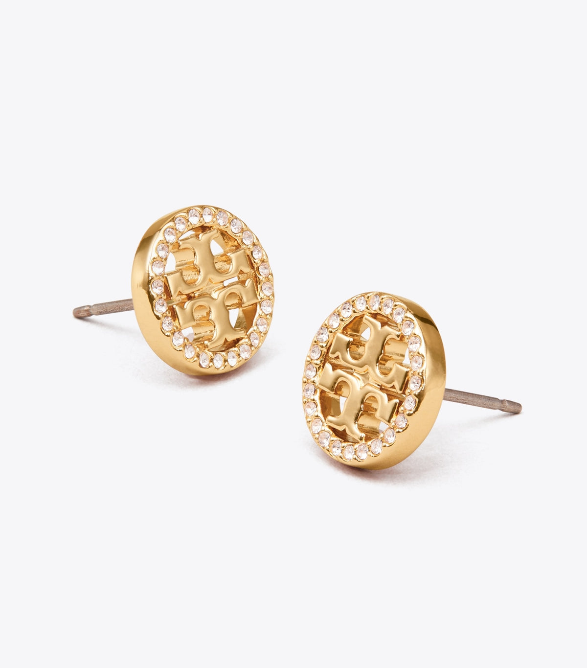 Icon Pavé Stud Earrings - Tory Gold/Crystal | Tory Burch Essential