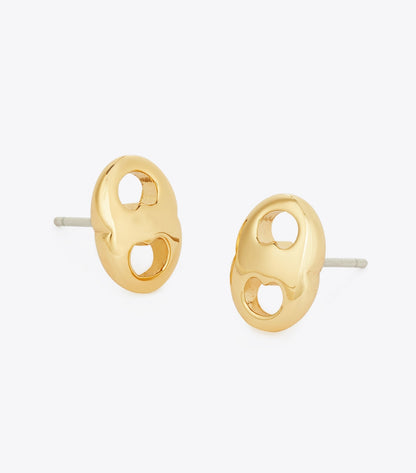 Gemini Stud Earrings - Light Brass | Tory Burch Great Value