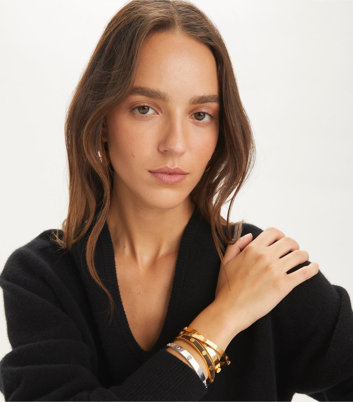 Icon Thin Hinge Bracelet - Tory Silver | Tory Burch Best Price