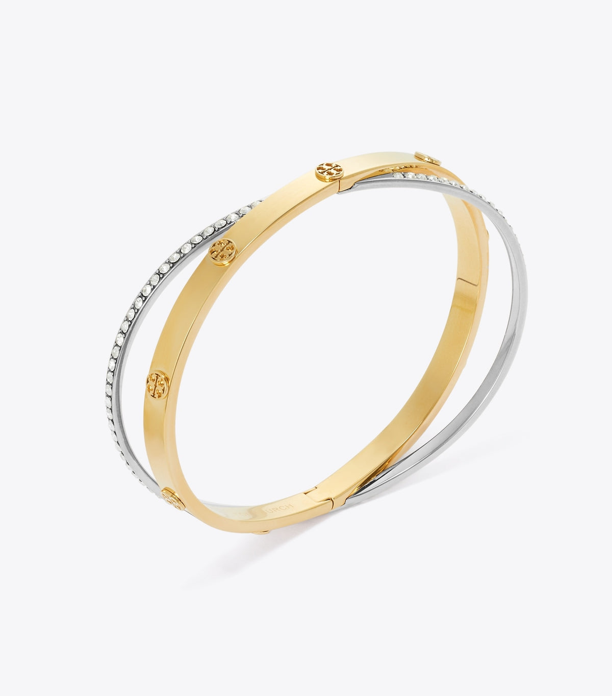 Icon Pavé Double Bracelet - Tory Gold / Tory Silver | Tory Burch Top Pick
