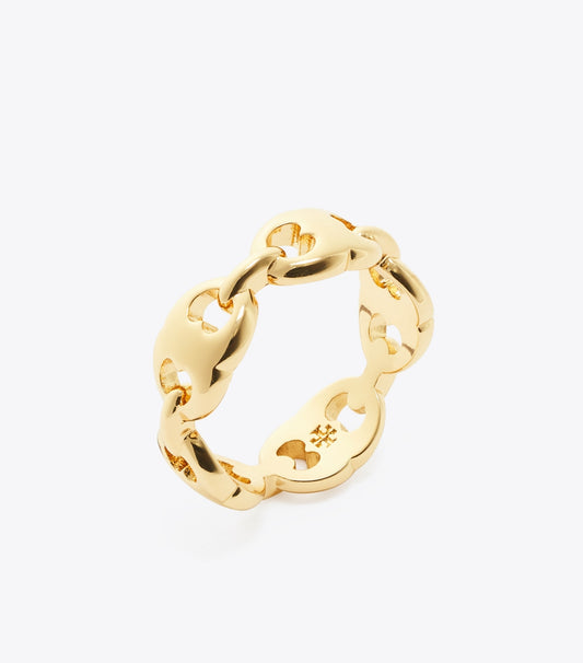Gemini Link Ring - Light Brass | Tory Burch New