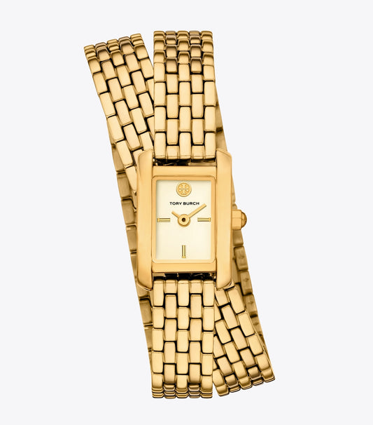 Mini Eleanor Double Wrap Watch - Ivory/Gold | Tory Burch Customer Favorite