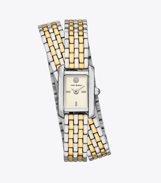 Mini Eleanor Double Wrap Watch - Ivory/Two-Tone | Tory Burch Smart Buy