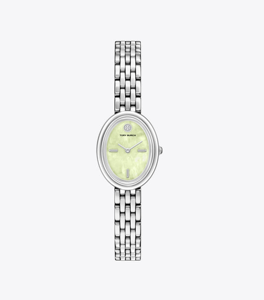 Oval Watch - Mint Green Mop/Silver | Tory Burch Customer Favorite