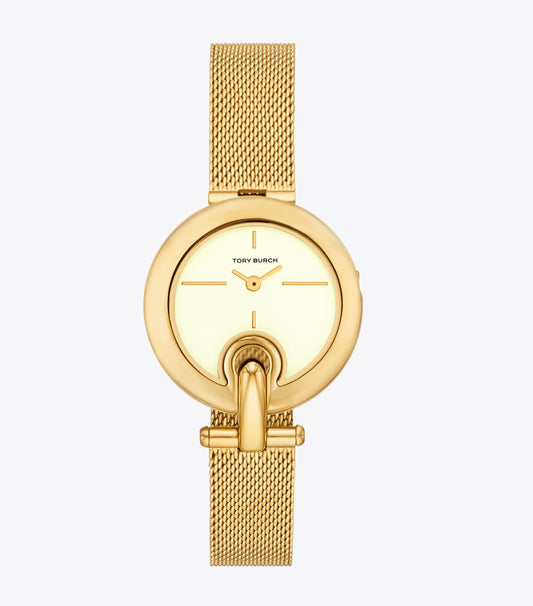 Small Pierced Watch - Ivory/Gold | Tory Burch Signature