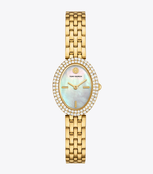 Oval Watch - Mop/Stones/Gold | Tory Burch Latest