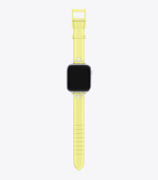 Single T Jelly Band for Apple Watch® - Light Yellow | Tory Burch Trending