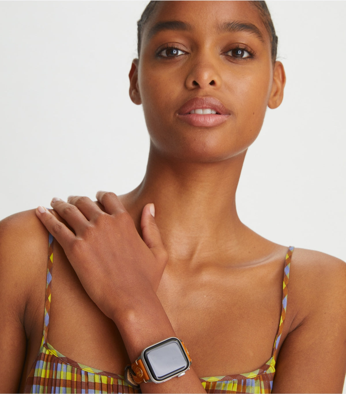 Miller Braided Band for Apple Watch® - Camello | Tory Burch Signature