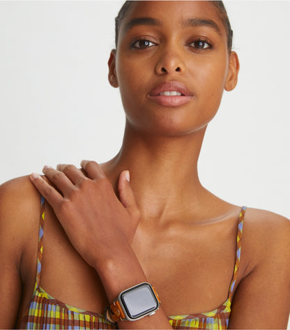 Miller Braided Band for Apple Watch® - Camello | Tory Burch Signature