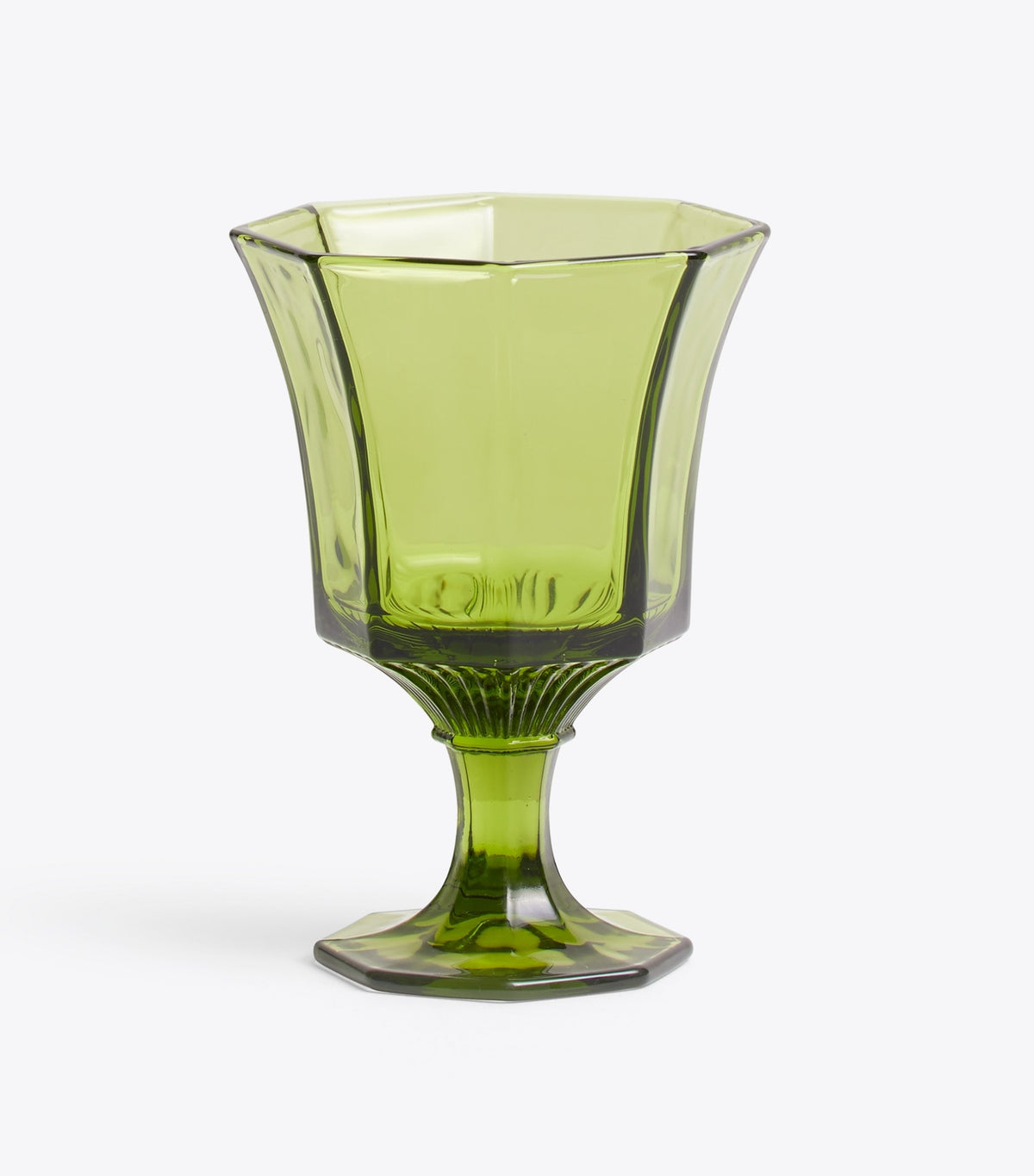 Pressed-Glass Water Glass, Set of 4 - Green | Tory Burch New