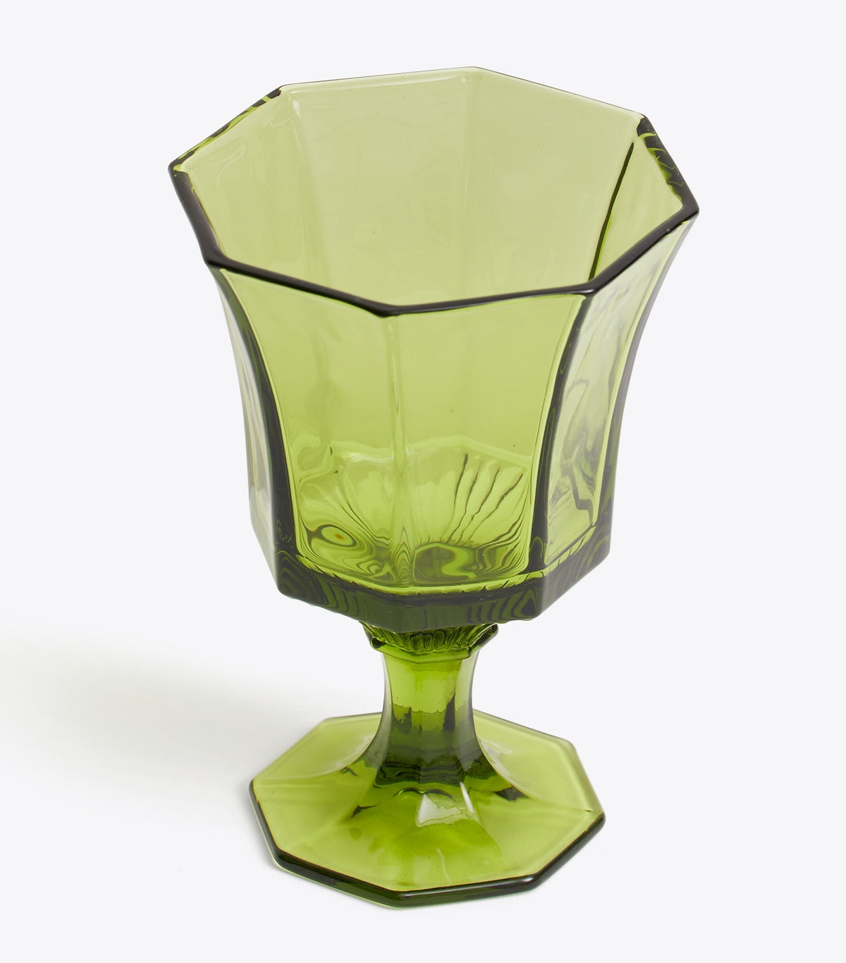Pressed-Glass Water Glass, Set of 4 - Green | Tory Burch New