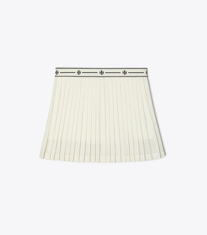 Mesh Pleated Tennis Skirt - Snow White | Tory Burch Featured