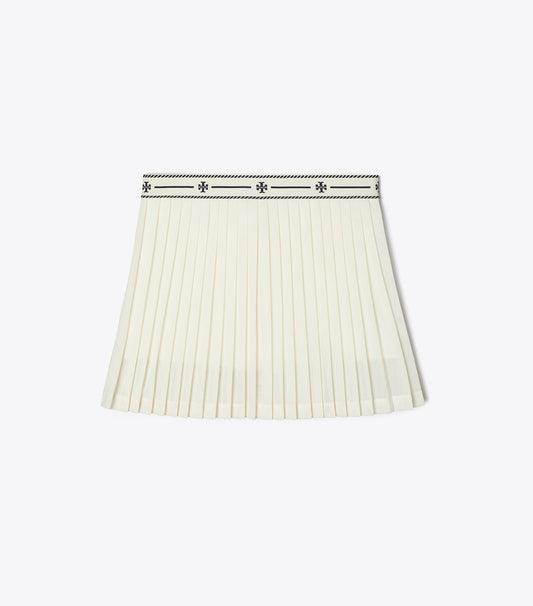 Mesh Pleated Tennis Skirt - Snow White | Tory Burch Featured