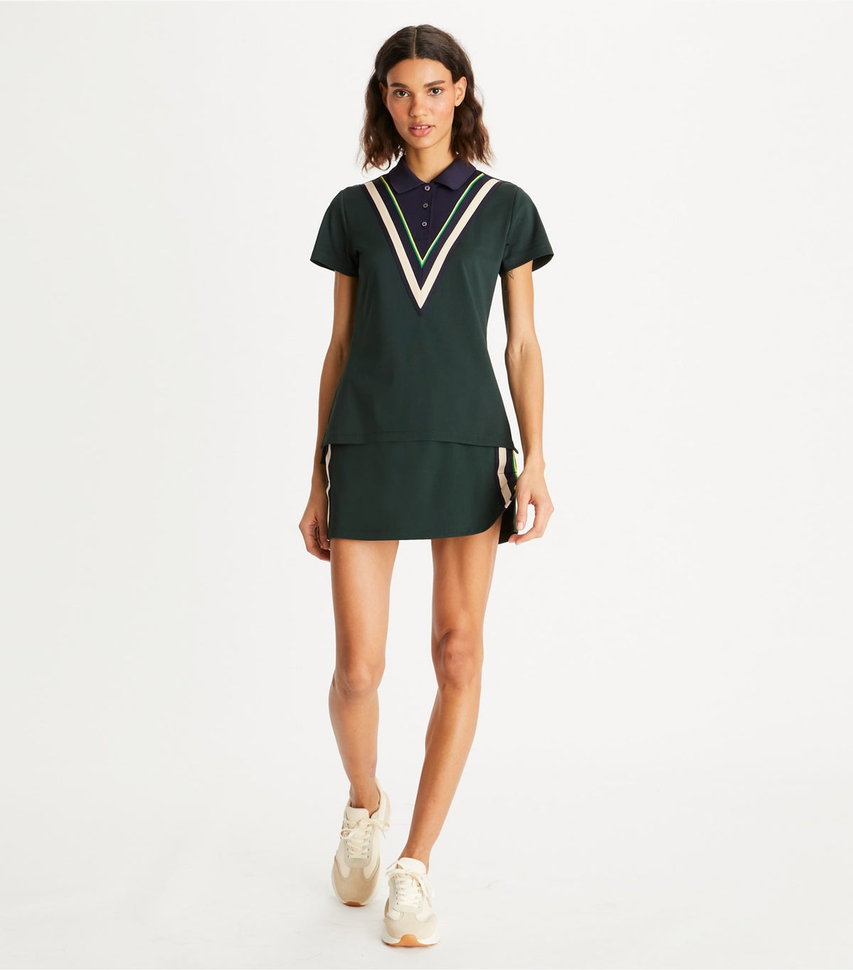 Tech Piqué Tennis Skirt - Conifer | Tory Burch Customer Favorite