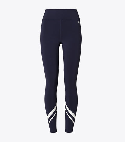 Weightless Chevron Legging - Tory Navy / Snow White | Tory Burch Latest