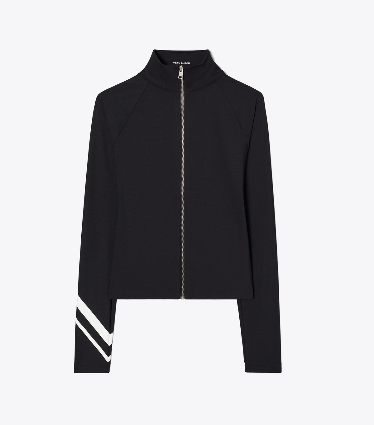 Chevron Full-Zip Jacket - Black | Tory Burch Quality