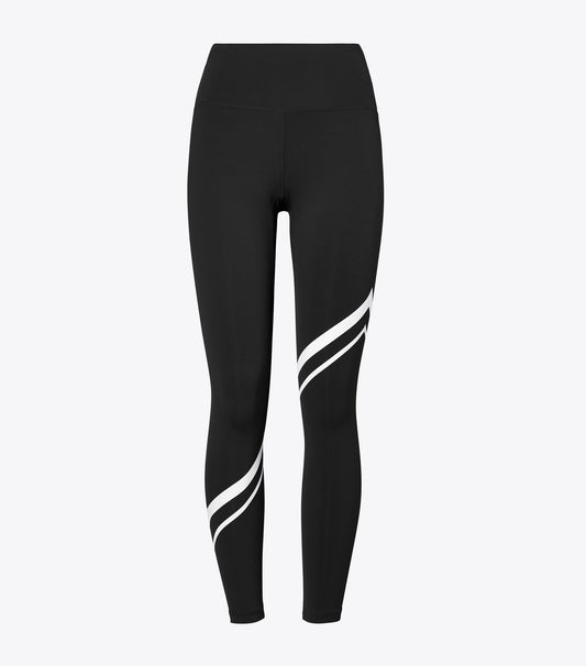 Sculpt Compression Diagonal Chevron Legging - Sport Black | Tory Burch Value