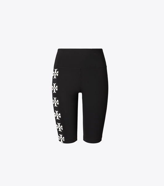 Compression Logo Bike Short - Black T Logo Row | Tory Burch Premium