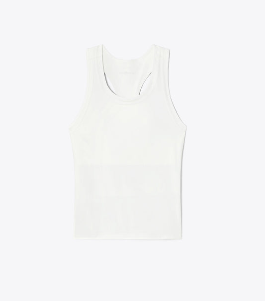 Performance Jersey Racerback Tennis Tank - Snow White | Tory Burch Hot Sale