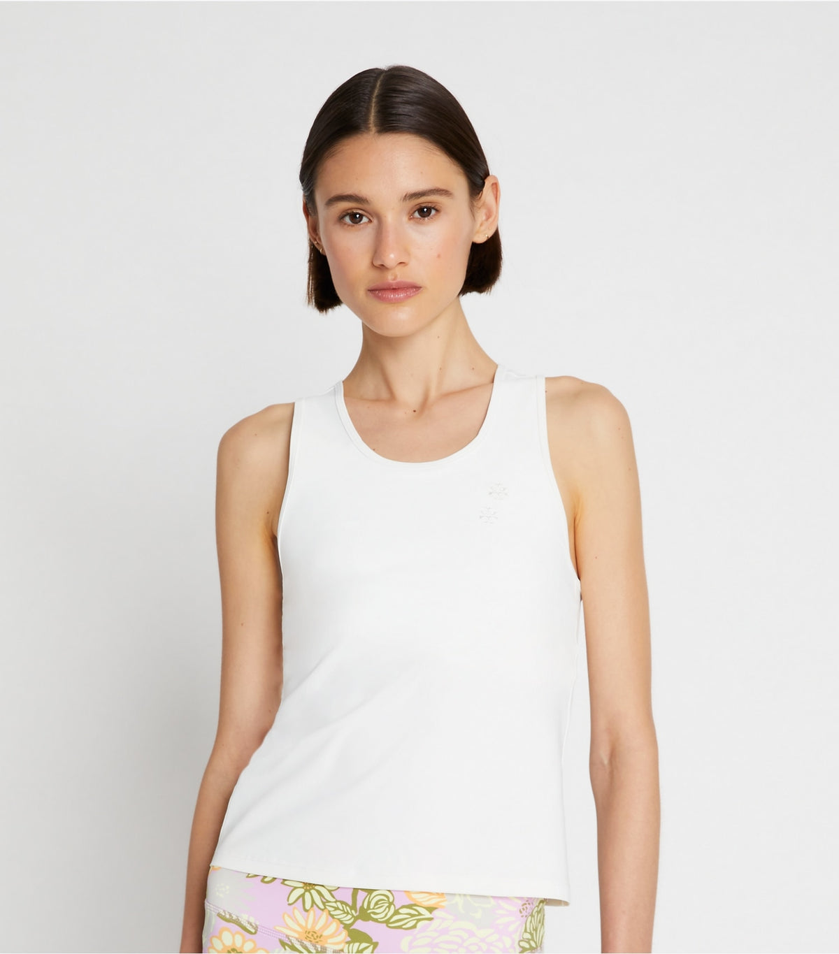 Performance Jersey Racerback Tennis Tank - Snow White | Tory Burch Hot Sale